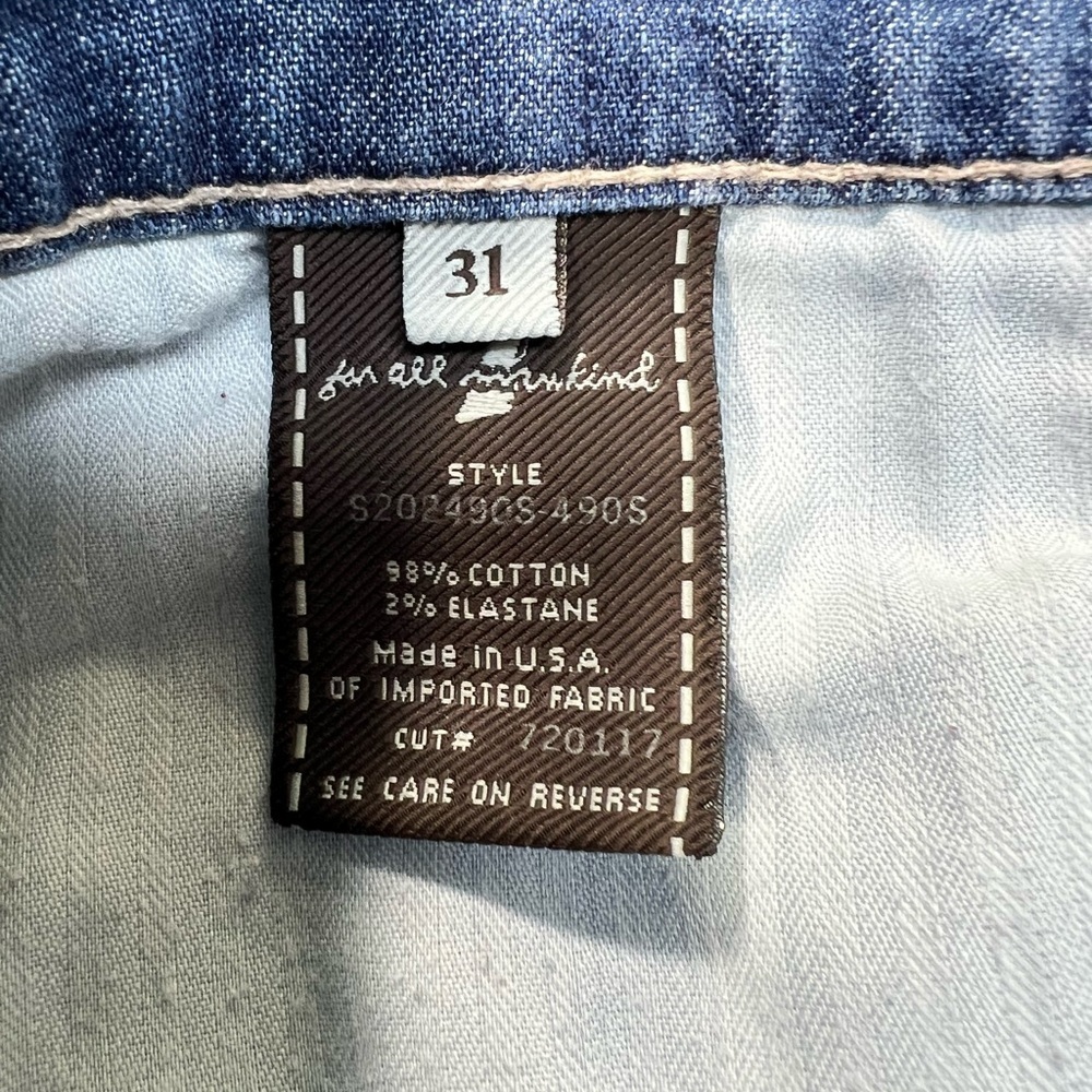7 for All Mankind Blue Denim Bermuda Shorts Women’s Casual Jean Short size 31 - Picture 6 of 7